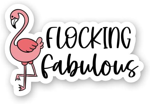 Froking Fearlous naljepnice - 2 naljepnice od 3 - vodootporni vinil za automobil, telefon, boca vode, laptop - smiješne flamingo