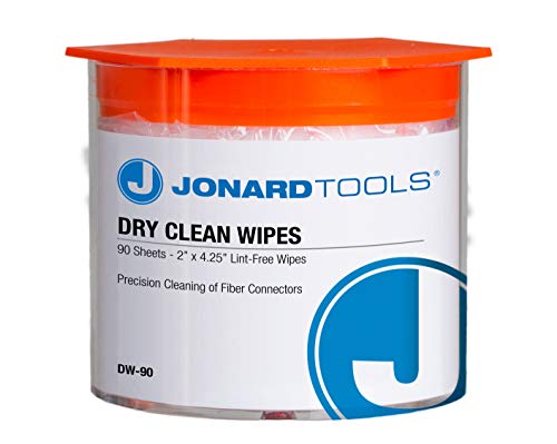 Jonard Tools DW-90 Pack od 90 suhih maramica za čišćenje golih vlakana, krajnjih lica konektora i elektroničkih komponenti