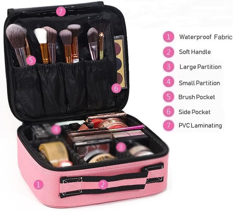 Houkai ženska prijenosna torba za šminku mini putopis organizator Organizator za skladištenje Profesionalni kofer za nokte