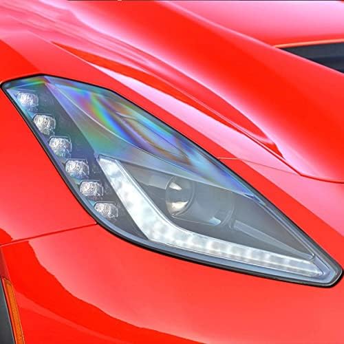 Lylco 2 PCS zaštitna svjetla za zaštitu filmova Prozirna crna naljepnica TPU ， za Chevrolet Corvette C7 C8 2014-ON pribor