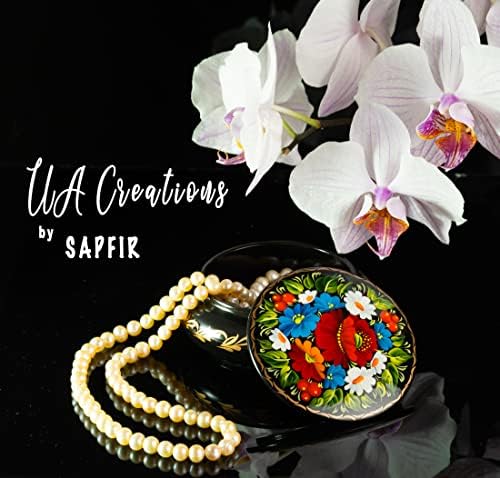 UA kreacije Mala kutija laka s ručno obojenim cvjetovima za naušnice ogrlica, prstenovi, lijep poklon za djevojčice i žene
