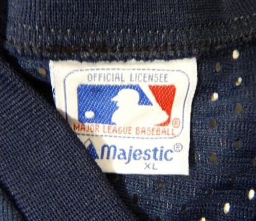 1983-90 Kalifornijski anđeli prazna igra izdana Blue Jersey Batting Practing vježbanja XL 756 - Igra korištena MLB dresova