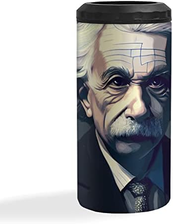 Einstein ispis Izolirano vitak limenka hladnije - koncept umjetnost može hladiti - portret izoliran vitki limenka