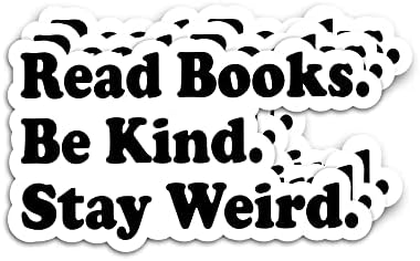 Milleyz Read Knjige Budite ljubazni čudne naljepnice, smiješne naljepnice za čitanje knjiga, vodeni vinilni naljepnice naljepnice