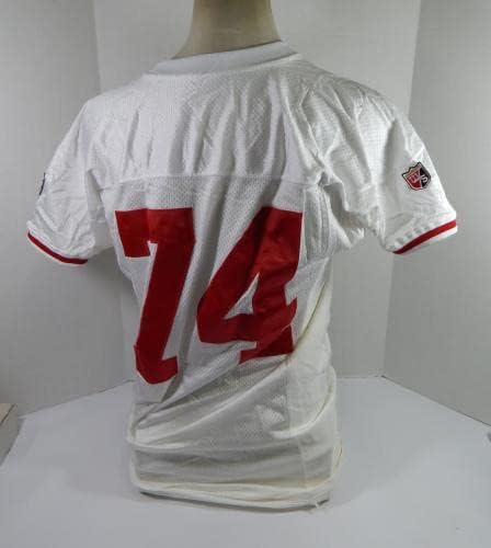 1995. San Francisco 49ers Steve Wallace 74 Igra izdana White Jersey 52 DP34399 - Nepotpisana NFL igra korištena dresova