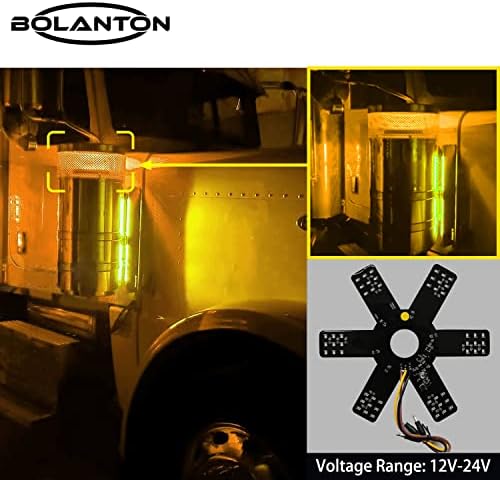 Bolanton Air Cleaner LED Svjetlo 7.8 DUAL FUNKCIJA 54 LED kamiona ukrasni hex stil zračni filter za filtriranje za Peterbilt,