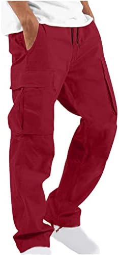 Teretne hlače za muškarce ljetne ulične hlače s puno džepova tanke udobne hlače elegantne jednobojne ravne hlače za fitness