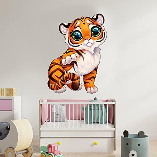 Slatka naljepnica za zid od tigra - Dječji mali mali mališani naljepnica naljepnica za dekoraciju životinjskih životinja
