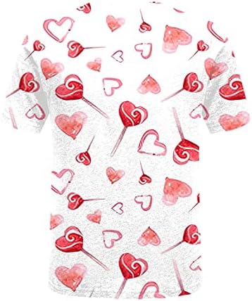 Valentine majice za žene Slatke grafičke majice casual dugih dukseva dukseva pulovera vrhovi slatka odjeća