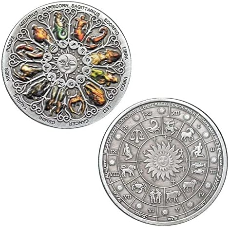 Prekrasna 12 zviježđe utisnute srebro kolekcionarske boje kolekcije Komemorativni kovanski poklon sretni izazov kovanica