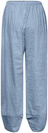 Jorasa ženske haljine hlače hlače za hlače visoki struk elastične hlače s strukom hlače labave hlače ravno s džepovima rad