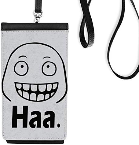 Kice crni slatki chat happy uzorak telefonska torbica za novčanik viseće mobilne vrećice crni džep