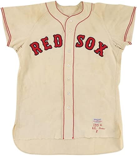 Rijetko! 1954. Billy Consolo, Boston Red Sox, igra istrošena flanel dres, bonus baby - MLB igra korištena dresova