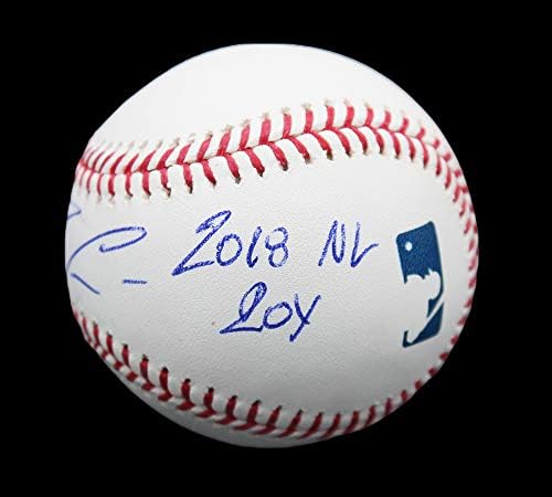 Ronald Acuna Autografirani/potpisali Atlanta Rawlings Službeni baseball Major League s natpisom 2018 NL Roy