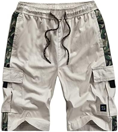Muške camo camo teretne kratke hlače opuštene fit višestrukih džepova kratke hlače kamuflažni teret kratki pamučni ljetni