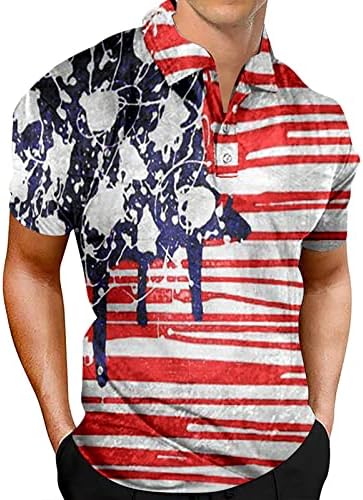 Ljetna muška majica Muška domoljubna izvedba Dan neovisnosti američka zastava košulja klasičnog kroja Muške kratke hlače
