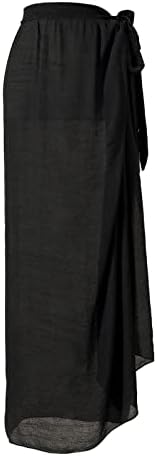 Ženske suknje visokog struka duge cvjetne suknje za print za žene trendovske obloge crne suknje a linijski zamah plus maxi