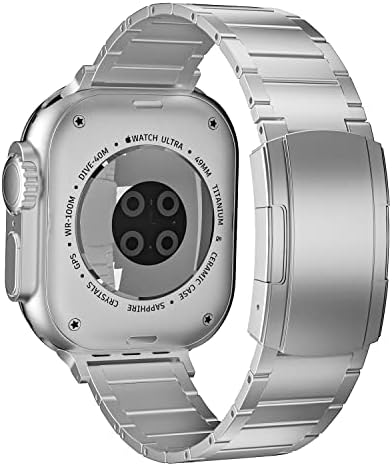 Wigerlon kompatibilan s Apple Watch Ultra Titanium Band 49 mm, kompatibilan za IWatch Band Series 8/7 45 mm 44 mm zabrana