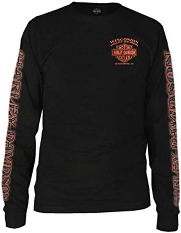 Harley-Davidson muška košulja s dugim rukavima s dugim rukavima, crna 30299947