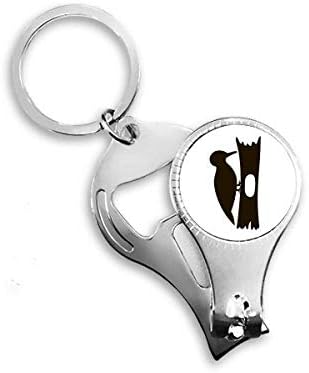 Black Woodpecer Animal Portret Portret Nipper Ring Otvarač ključeva za ključ