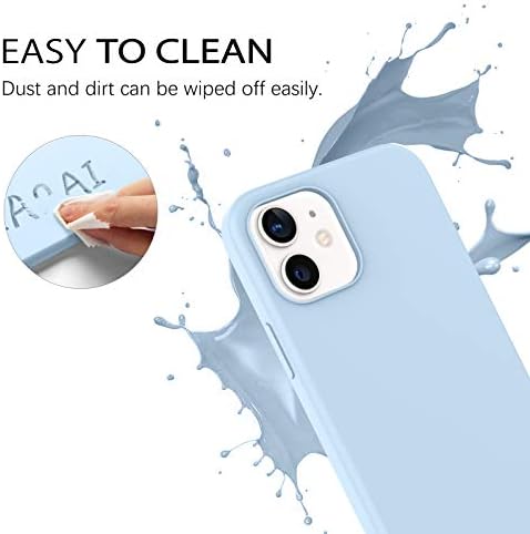 Domaver iPhone 12 slučaj, iPhone 12 pro fuse tekući silikonski meki gel guma za zaštitni poklopac za zaštitni oblozi za iPhone