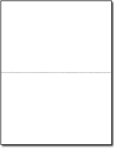 65 lb bijele jumbo razglednice - 2 po stranici - probija se na 5 1/2 x 8 1/2 listova