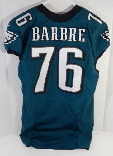 2015 Philadelphia Eagles Allen Barbre 76 Igra korištena Green Jersey 46 650 - Nepotpisana NFL igra korištena dresova