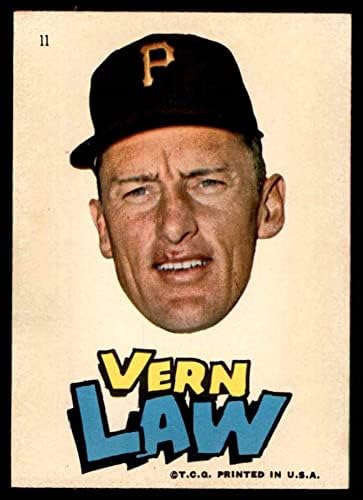1967. Topps 11 Vern Law Pittsburgh Pirates NM/MT Pirates