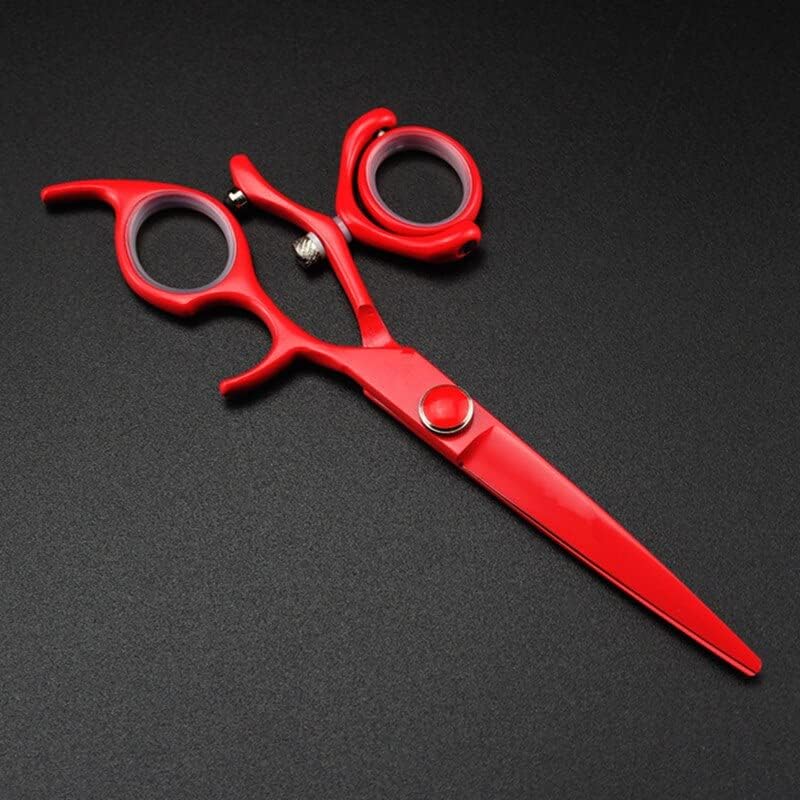 Škare za rezanje kose, 6 -inčni Japan 440C crveni rotiranje rezanih škara za frizure rezanje brijačske frizure za stanjivanje