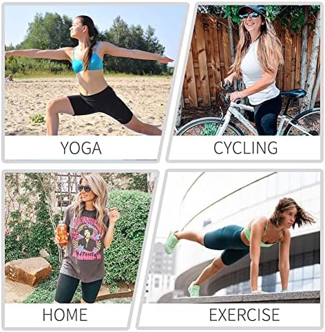 HLTPRO 3 pakete biciklističke kratke hlače za žene - visoki struk mastan mekani 8 ženske kratke hlače za vježbanje, jogu,