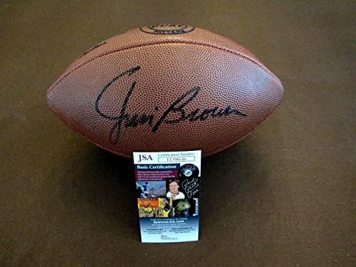 Jim Brown Cleveland Browns Hof potpisao je Auto Vintage Wilson Duke Football JSA - Autografirani nogomet