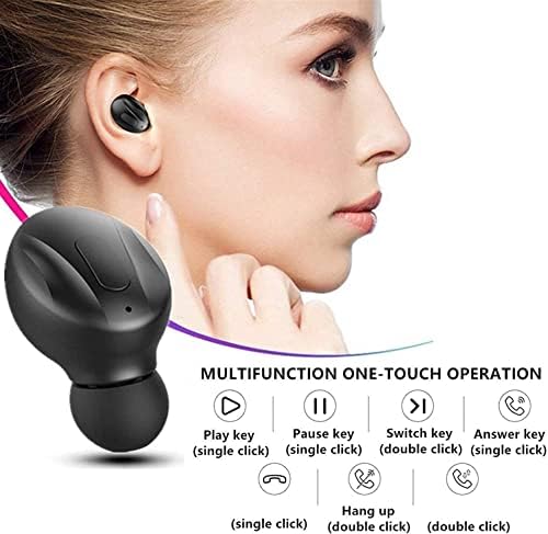 Hoseili 【2022New EditionBluetooth slušalice.Bluetooth 5.0 Bežične slušalice u uši stereo zvučni mikrofon Mini bežični uši