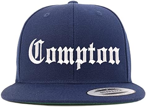 Trgovačka trgovina odjeće Compton City Old English Empoided Flatbill Snapback bejzbol kapka