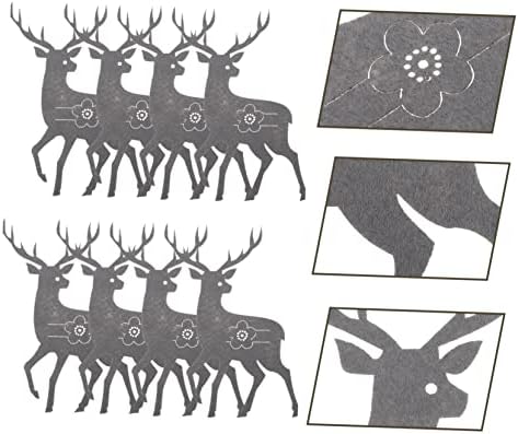 SEWACC 8шт Set pribora za jelo Para Mesa De Elk Decor Božićni dekor Torba za pribor Torbe za pribor za jelo Elk Božićno torba