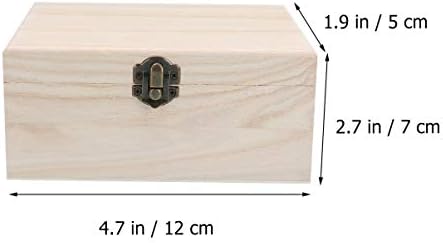 Alremo xinghuang - 3pcs drvena kutija za prsa Nedovršena kutija za zaključavanje nakita DIY TRINKET CUTERSKE KRAZNICE OVRASKE