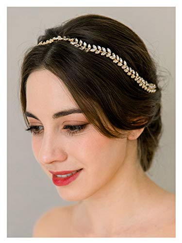 Vjenčana pokrivala za glavu s kristalima za mladenku zlatna vjenčana traka za glavu s rhinestonesom vjenčani Dodaci za kosu