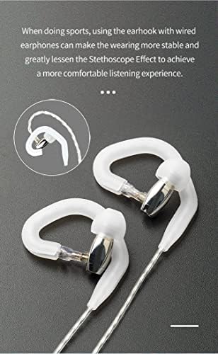 5 pari kinboofi Karde Sportski silikonski uši za žičane slušalice prekomjerno uho u monitoru uha, ublažite dugoročnu upotrebu