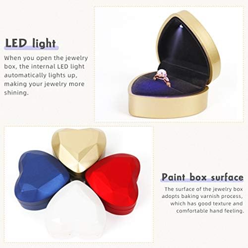 kutija za prsten u obliku srca s LED svjetlom kutija za zaručnički prsten poklon kutija za nakit za prijedlog za brak vjenčanje