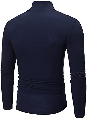 Muški kornjača vrh tanka fit solid baze džemper casual donje rublje dugih rukava muške ugodne majice za prozračnu bluzu