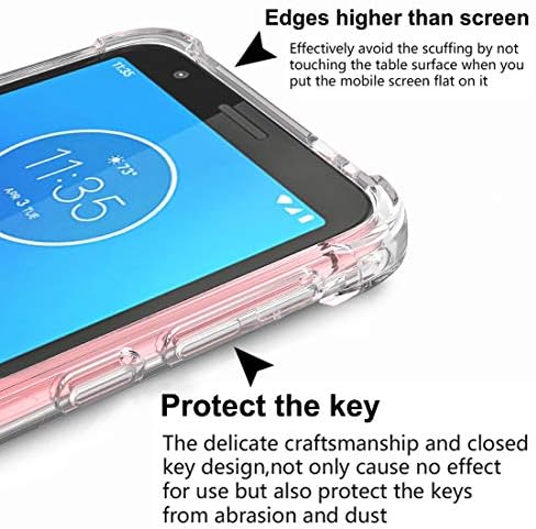 Osophter Motorola Moto E6 Case Cvjetna cvjetna zaštitna djevojaka za zaštitne cijele tijelo za Moto E6