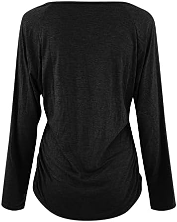 Twingheir za žene Preveliki skočni vrhovi V-izrez casual majica s patentnim zatvaračem mekim udobnim majicama majica Stilske