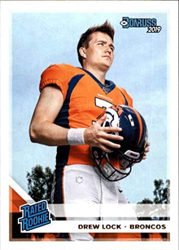 2019. Donruss nogomet 303 Drew Lock RC Rookie Denver Broncos RR Službeni panini NFL trgovačka karta