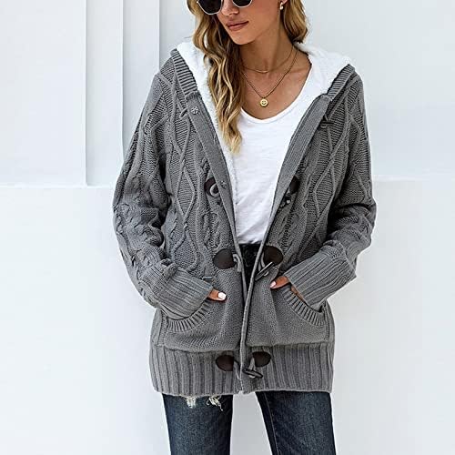 Sport s dugim rukavima otvoreni prednji kasutni kaputi žene zima mekana kutija fit solid poliesterski džemper dolje