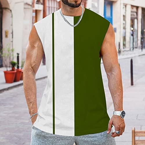 BMISEGM Ljetne velike i visoke košulje za muškarce proljeće i ljeto Sportske fitnes Sports Stripe Stripe Man majice za