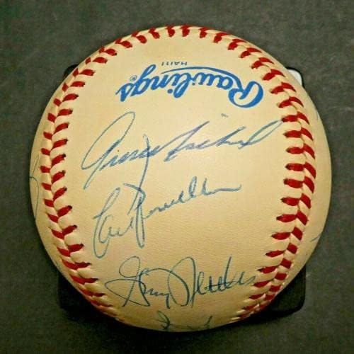 Yankees Hofs Greats potpisali bejzbol 12 potpisa Jackson Hunter Full JSA Pismo - Autografirani bejzbol