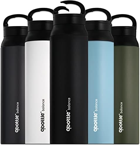 QBottle Balance - Izolirane boce s vodom od nehrđajućeg čelika s karabinskim poklopcem 27 oz - metalna boca vode - Propus