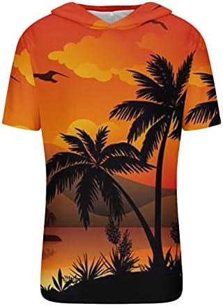 Muške ležerne majice s kapuljačom Havajske košulje na plaži grafički tisak kratki rukavi ljetni gornji modni pulover bluza