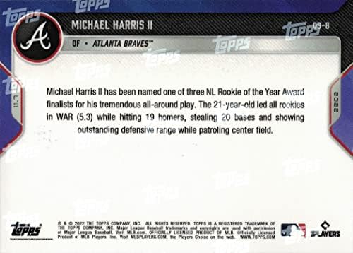 2022 Topps Now Baseball OS-8 Michael Harris II Pre-Rookie Card Braves-finalist nagrade Rookie of the Year