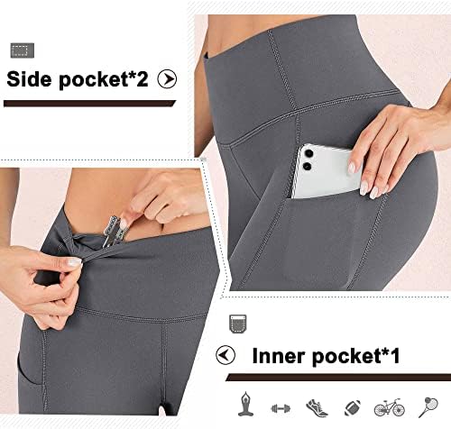 Iuga joga kratke hlače za žene s džepovima 8 /5 biciklističke kratke hlače za žene s visokim strukom Kompresije s kratkim