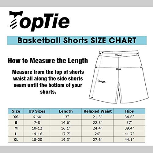 Toptie Multi-Sport Athletic Big Boys košarkaške kratke hlače, 7 inča džepnih kratkih hlača